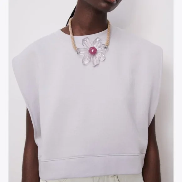 ZARA OVERSIZED CUT OUT SWEATSHIRT - Picture 5 of 5